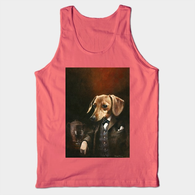 Victorian Gentleman Dachshund Tank Top by mictomart